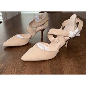 SOLE SOCIETY Tamra Adobe Kid Suede Heels Women’s Size 10 | Gold Buckle | 3” Heel